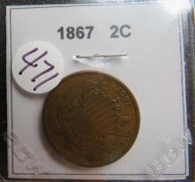 1867- Two Cent Coin