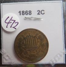 1868- Two Cent Coin