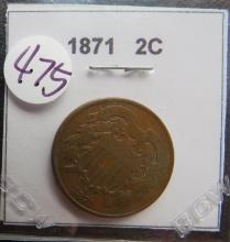 1871- Two Cent Coin