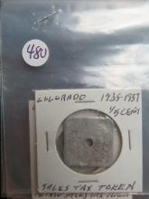 (3) 1935-1937- Colorado Tax Tokens