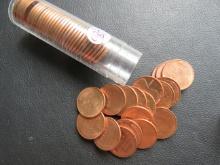 Uncirculated Roll of 1953-P Wheat Cents
