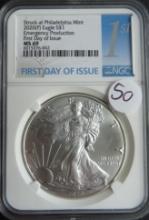 2020-P First Day Issue Eagle Dollar