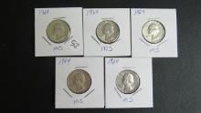 (5) 1964- Washington Quarters