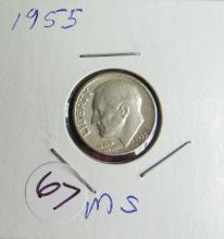 1955- Roosevelt Dime