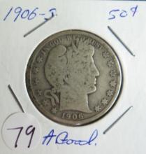 1906-S Barber Half