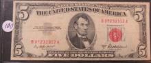1953-A US Five Dollar Unite State Note