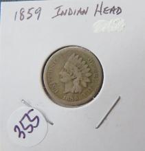 1859- Indian Head cent