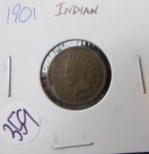 1901- Indian Head Cent