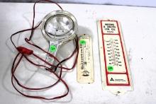 2 thermometers & 1 spotlight - advertising