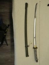 WWII Samari Sword Japanese Kantana Original or REPO???m Bkade Kebtg 26: Total Length 36" w/Sheath