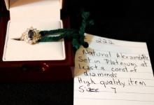 Natural Alexandrite & 1 carat diamonds in a platinum ring