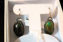 Green Royston turquoise earrings