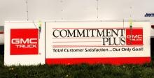 Plastic advertising sign