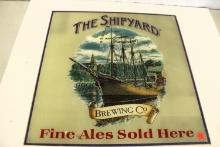 Plastic brewery advertising sign