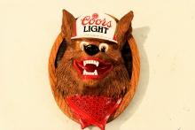 Coors Light advertising plaque
