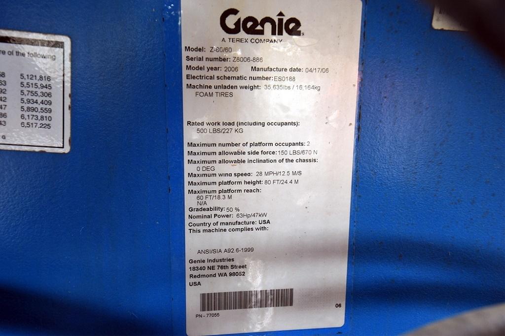 Genie Z-80/60 Boom Lift