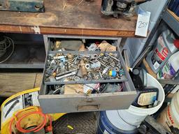 Two Tier Wood Top 1 Drawer Work Table