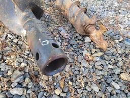 Bobcat Hydraulic Auger attatchment w/ 2" drive hex head and (2) Auger Drill bits