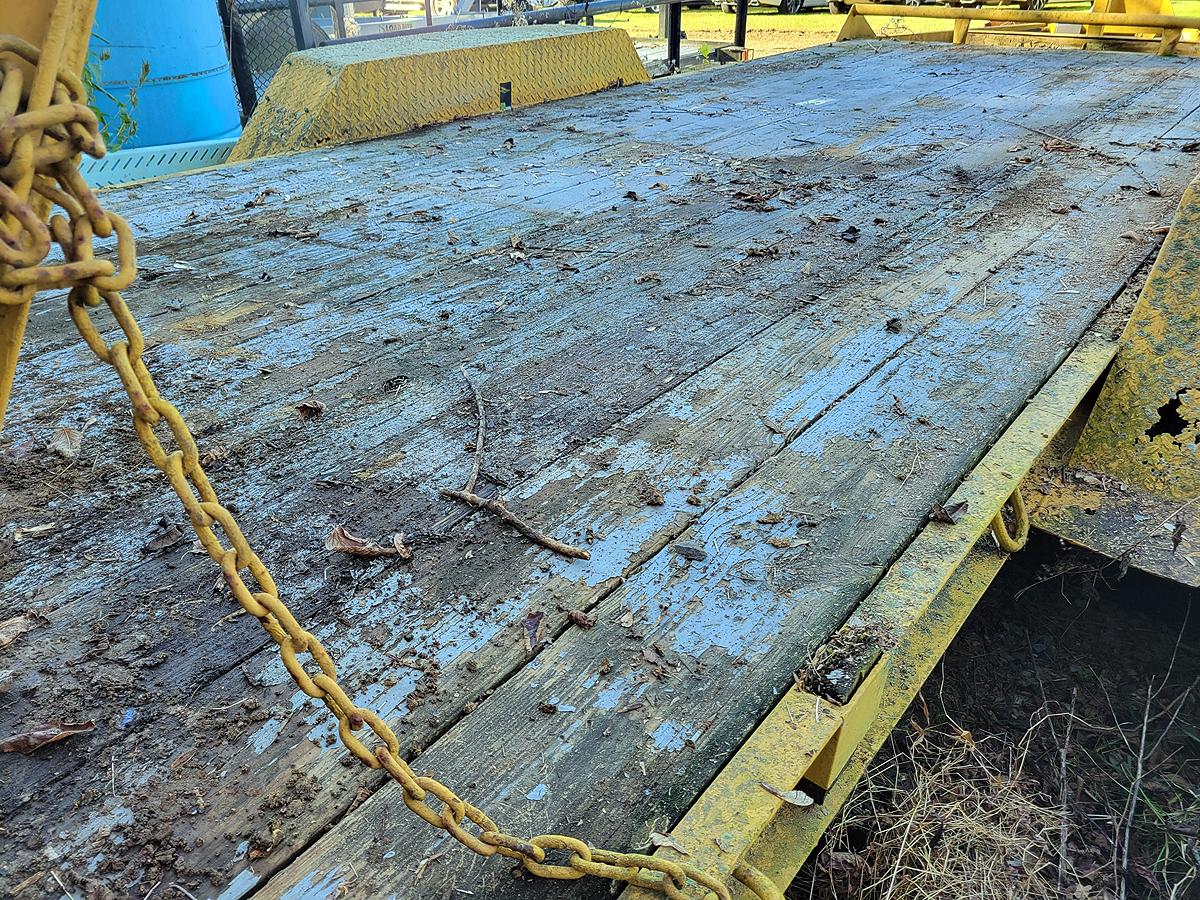 1997 Hudson HSE16 16' 4-ton Dovetail Dual Axle Flatbed Utility Trailer