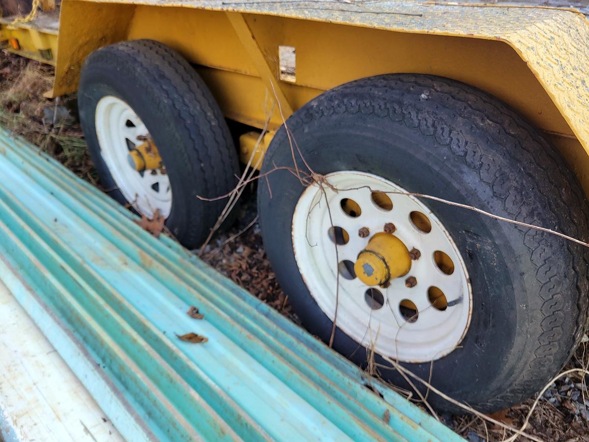 1997 Hudson HSE16 16' 4-ton Dovetail Dual Axle Flatbed Utility Trailer