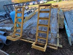 1997 Hudson HSE16 16' 4-ton Dovetail Dual Axle Flatbed Utility Trailer
