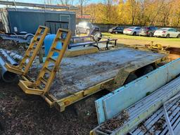 1997 Hudson HSE16 16' 4-ton Dovetail Dual Axle Flatbed Utility Trailer