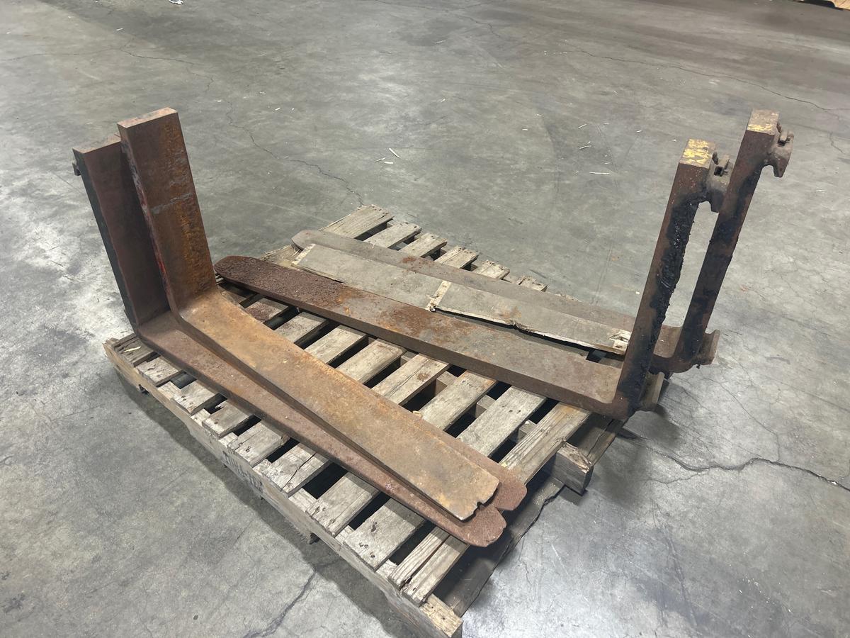 A Group of Forklift Forks