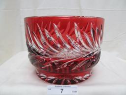 RED CUT TO CLEAR BOWL 4.5"