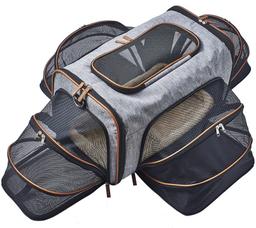 Premium Airline Approved Expandable Pet Carrier by Pet Peppy- Two Side Expansion Designed for Cats D