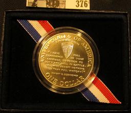 1991-1995 D World War II 50th Anniversary Commemorative Silver Dollar, Uncirculated in original box
