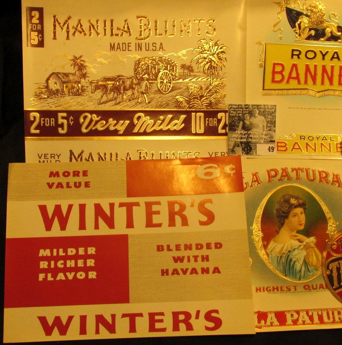 (10) different old and colorful Cigar Box labels.