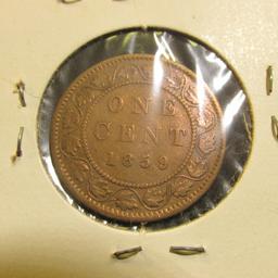 1859 Canada Large Cent. Y-1.