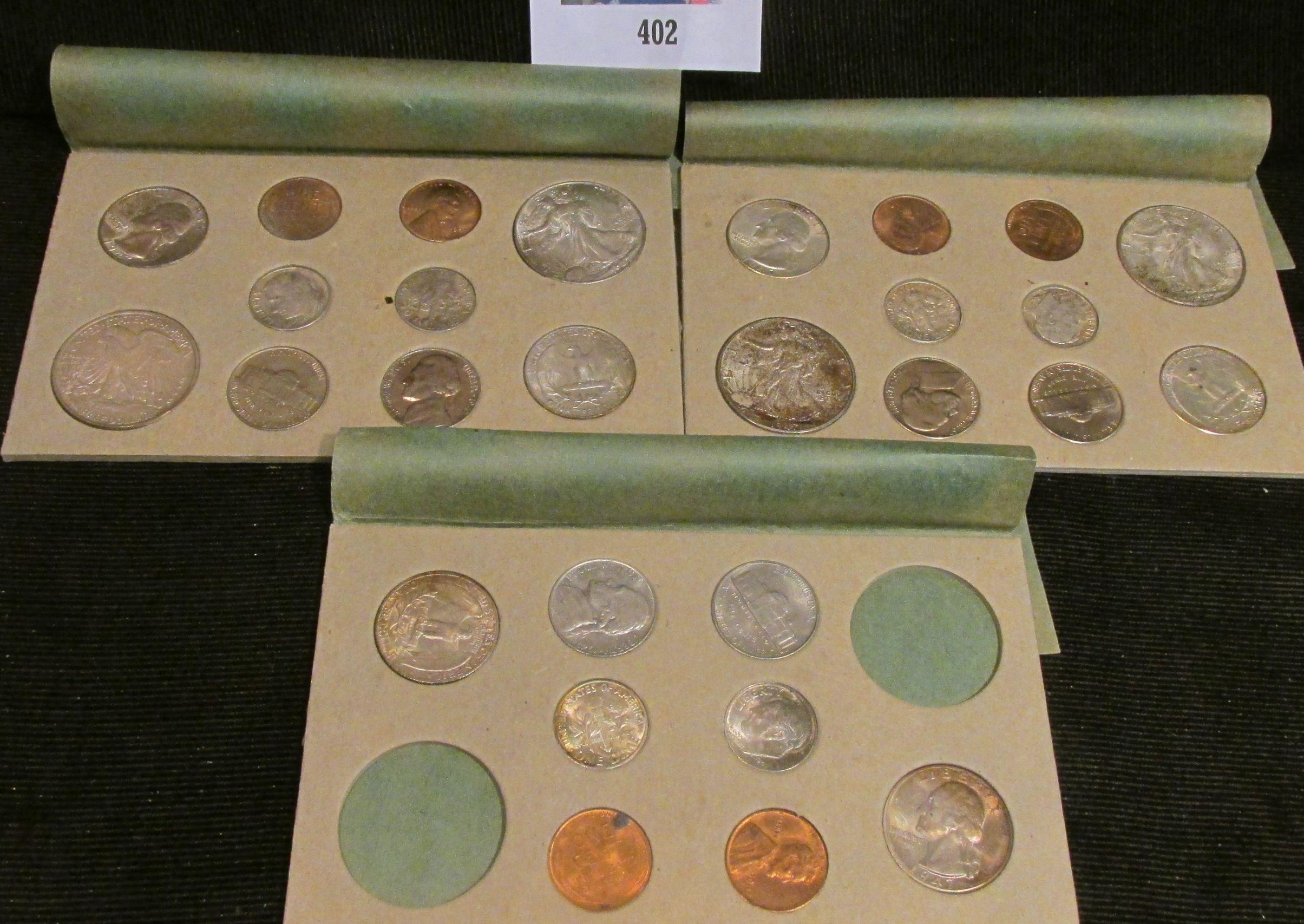 1947 U.S. Mint Set in original boards, nice toning. (28-coins, Double set)