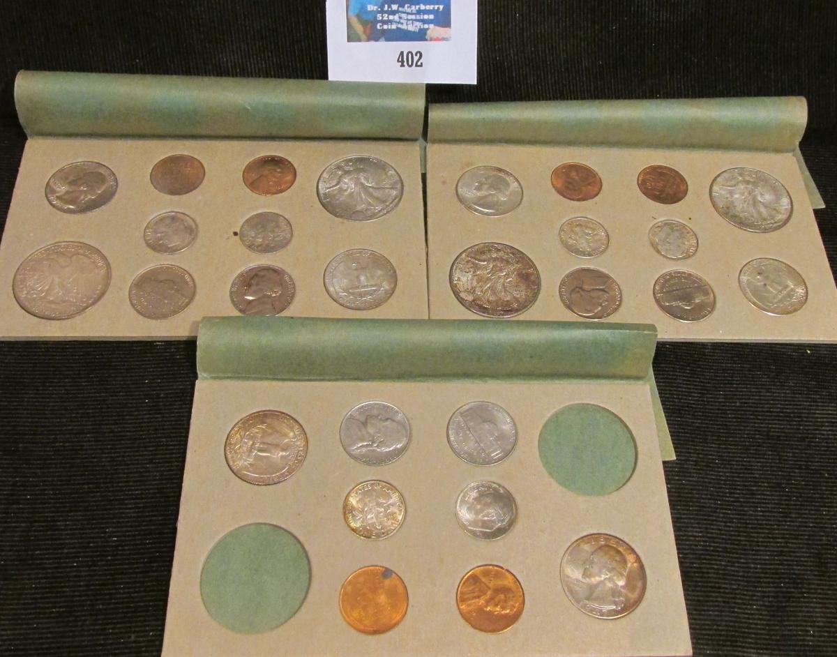 1947 U.S. Mint Set in original boards, nice toning. (28-coins, Double set)