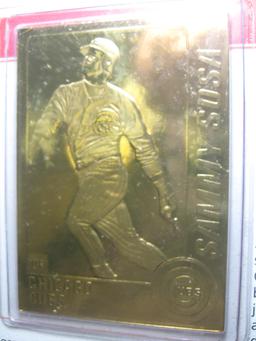 Mark McGwire & Sammy Sosa 1999 New Home Run Records 22K Gold-overlayed Baseball Cards minted by The