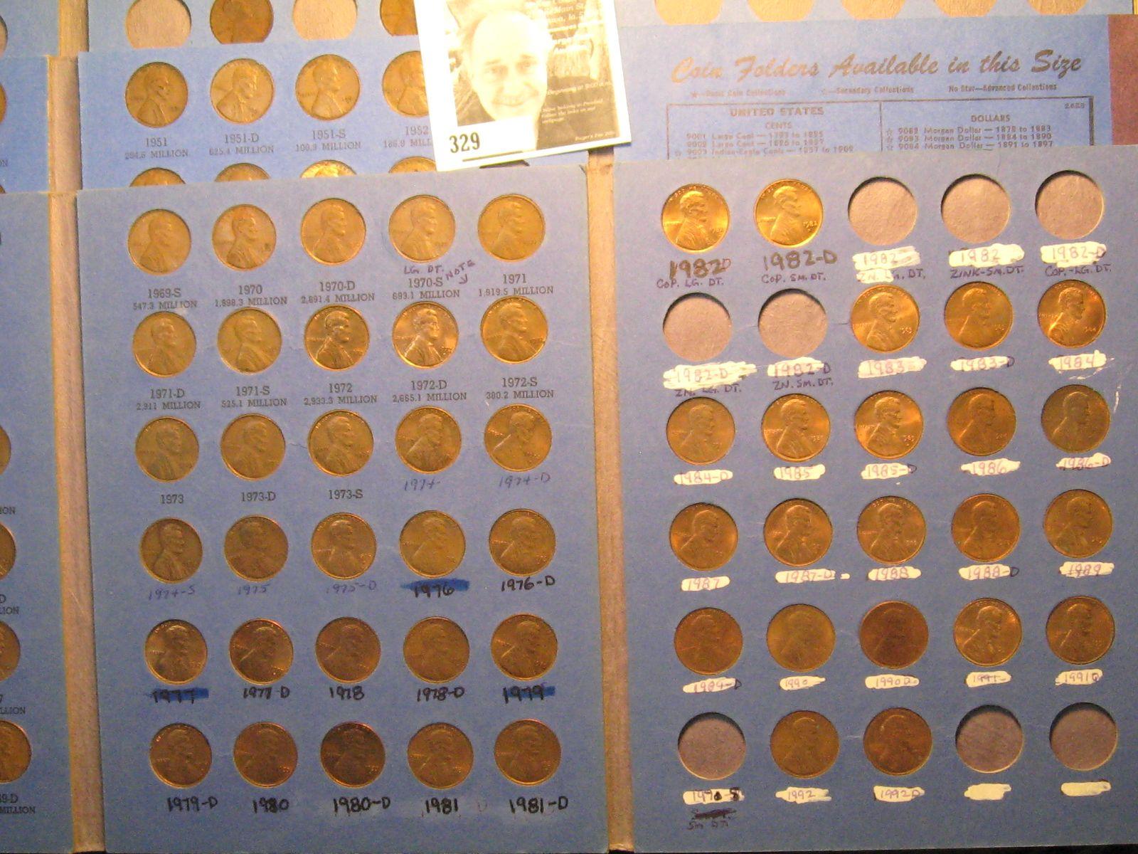 (3) Partial Sets Lincoln Sents 1909-1940, (1) 1941-1970 & (1) 1959-1992 (251) Coins in Whitman Coin