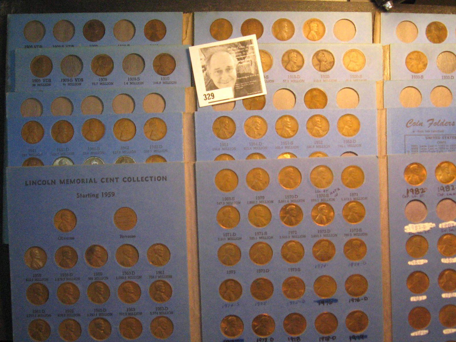 (3) Partial Sets Lincoln Sents 1909-1940, (1) 1941-1970 & (1) 1959-1992 (251) Coins in Whitman Coin