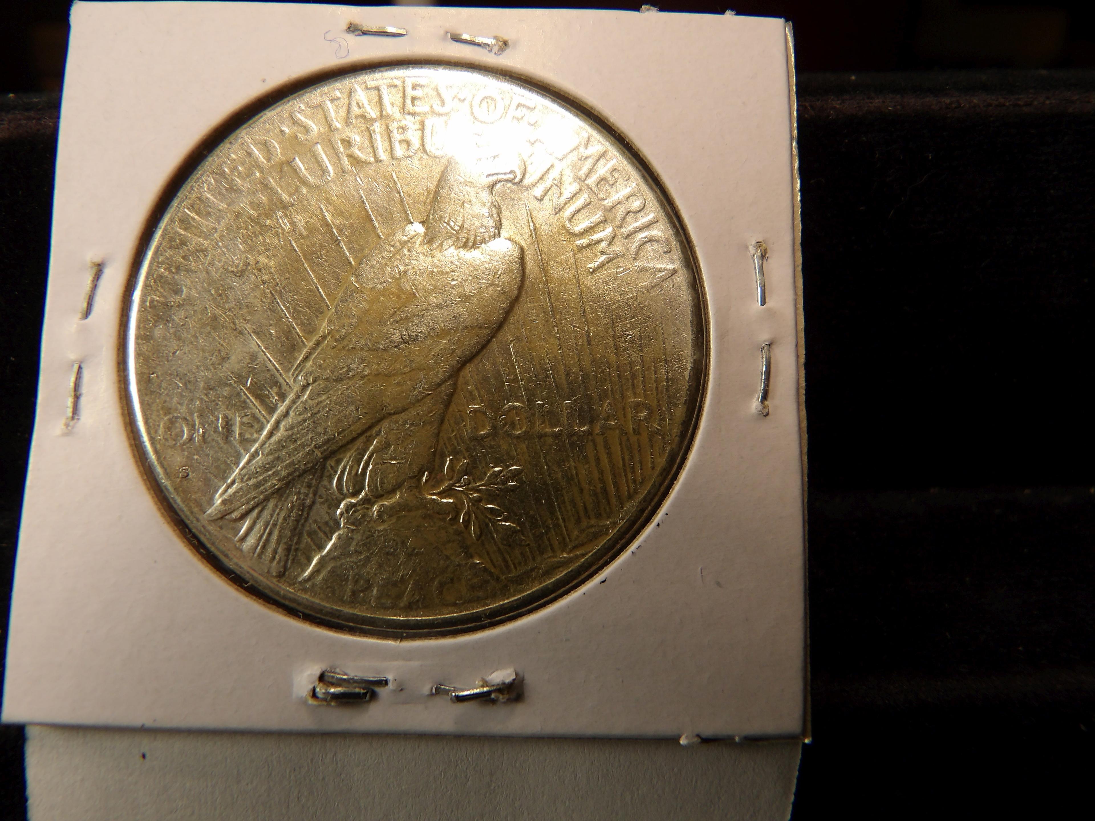 1928 S U.S. Peace Silver Dollar, EF.