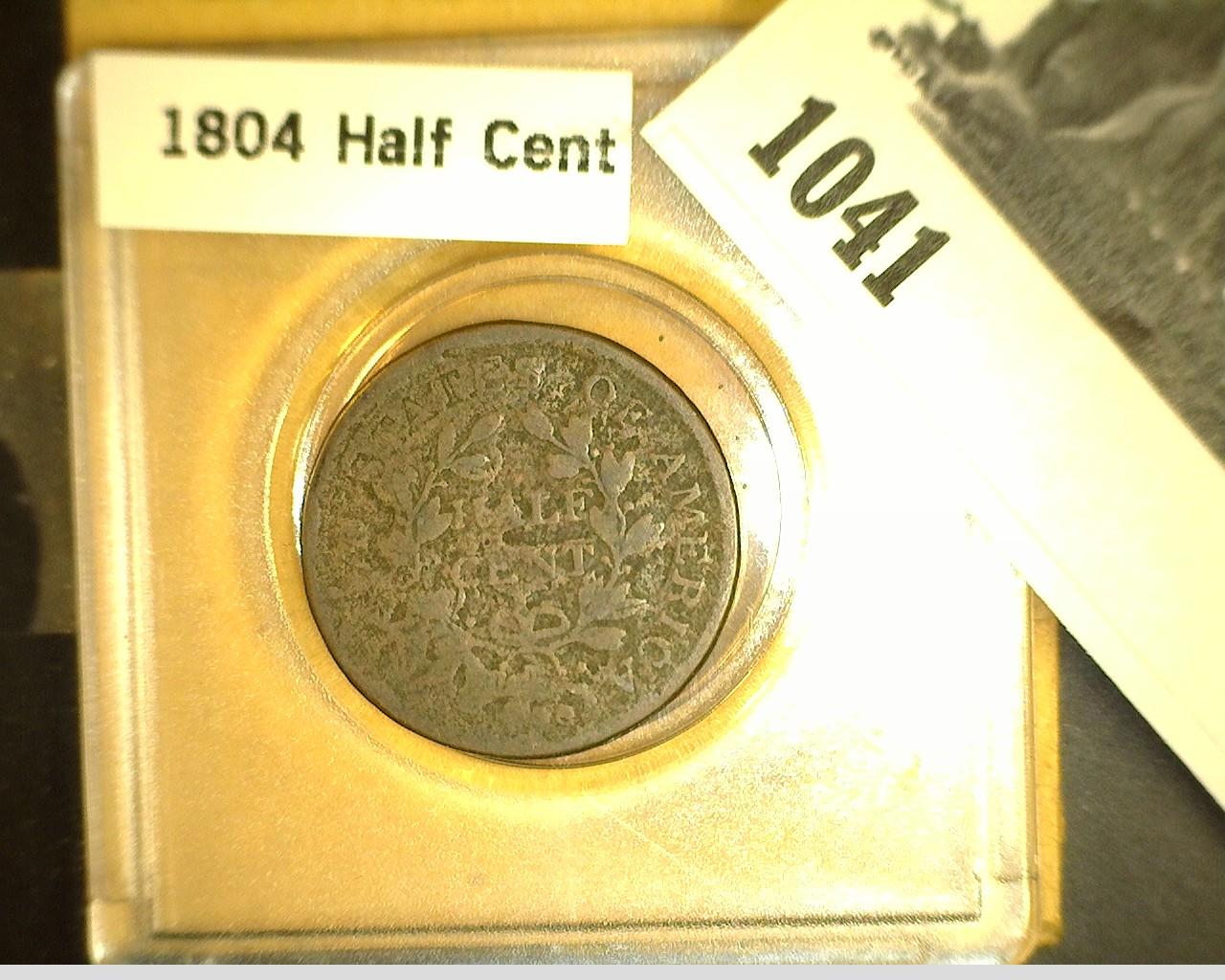 1804 U.S. Half Cent in a Snaptight case.