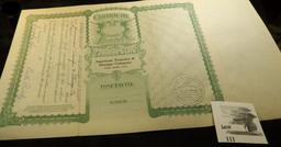 AMERICAN TRANSFER & STORAGE CO., Cedar Rapids, Iowa, 1937 Stock Certificate Number 23 for four share