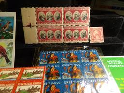 Two Cent Magenta George Washington uncancelled Stamp; Scott #703 Block of Four, mint condition; bloc