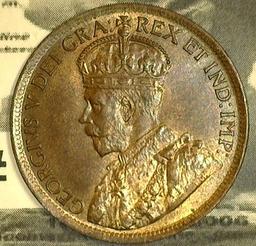 1917 George V Canada Large Cent, Choice BU.