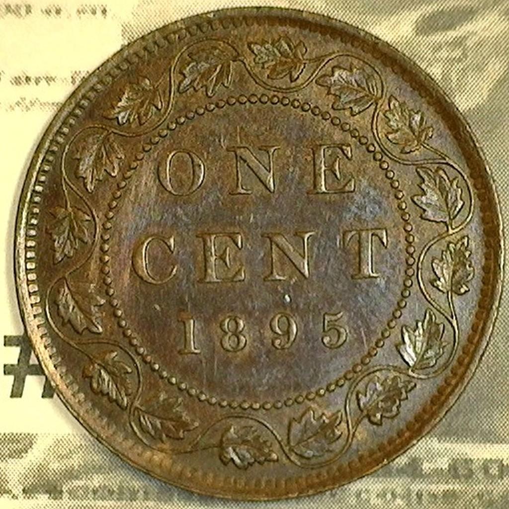 1895 Victoria Canada Large Cent, Brown Unc.