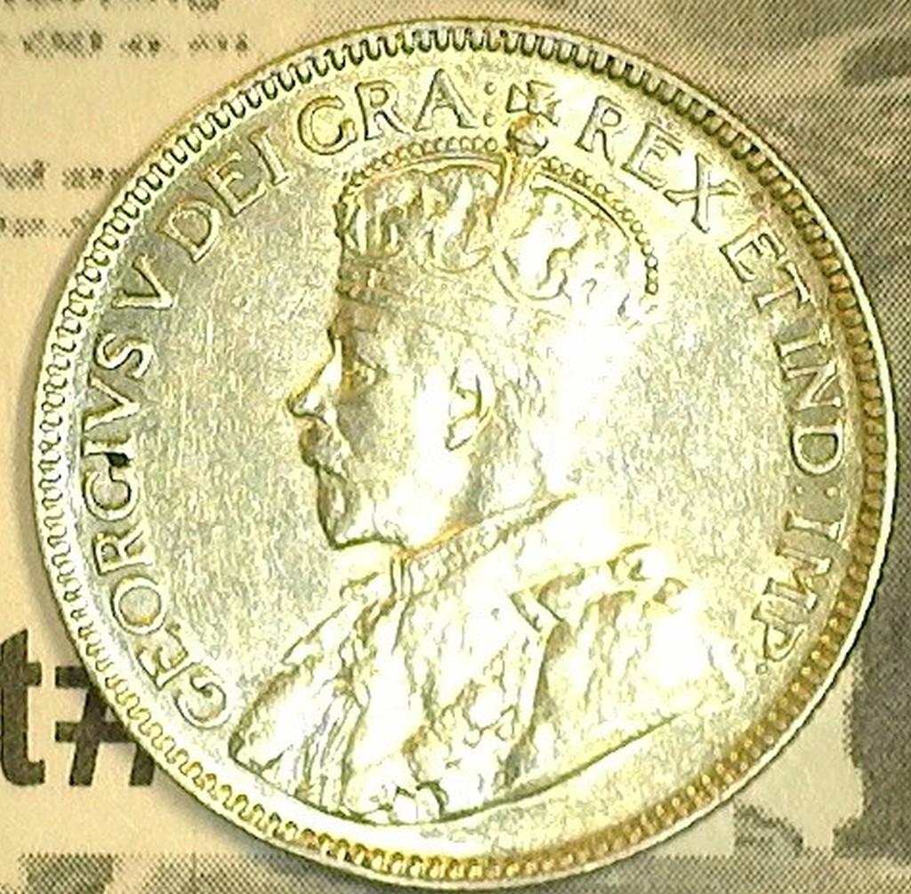 1930 George V Canada Silver Quarter, EF.