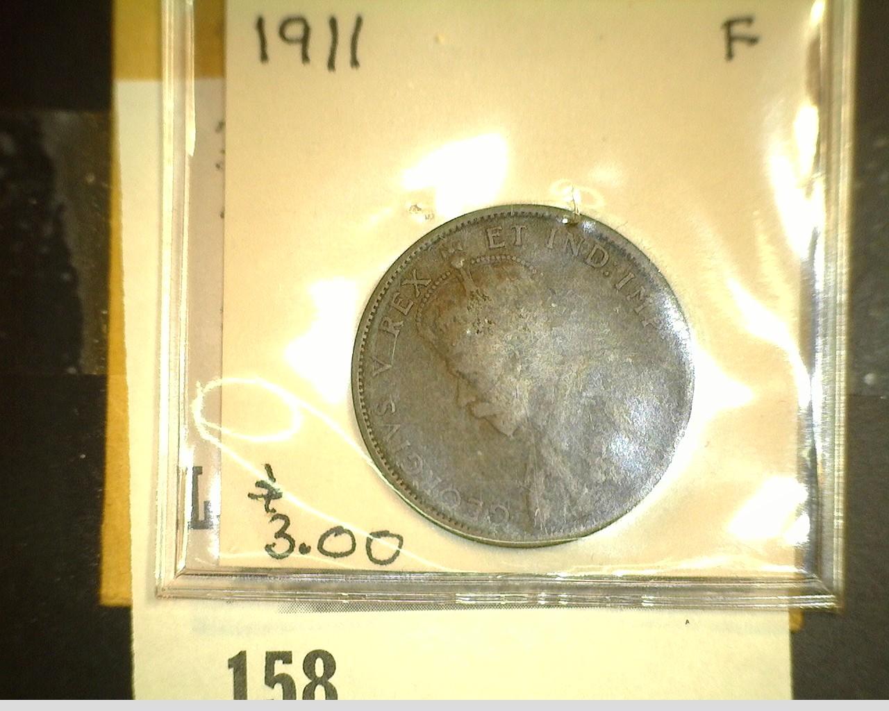1920 EF, 1911 Fine, 1916 Good, 1906 VF, 1904 Fine, & 1932 VF-EF Canada Cents.