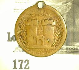 1916 Verdun World War I Medal with loop.