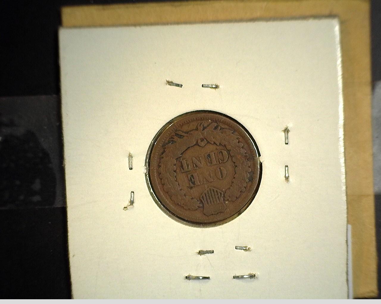 1864 Bronze Indian Head Cent, Rotated Reverse.