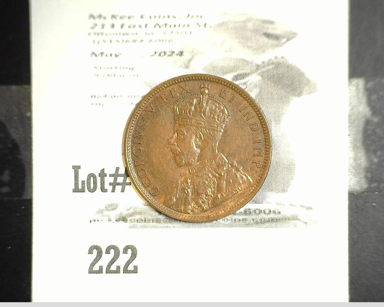 1911 Canada Large Cent, Mostly Brown Choice BU.
