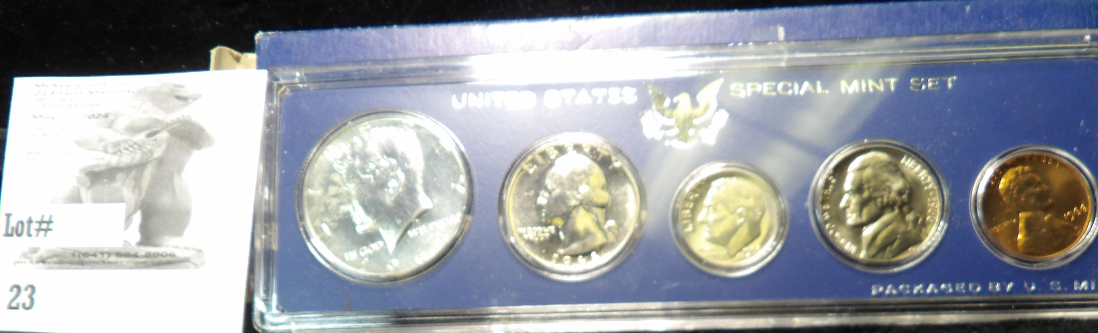 1966 U.S. Special Mint Set in original case and box of issue. Contains 40% Silver Half-dollar.