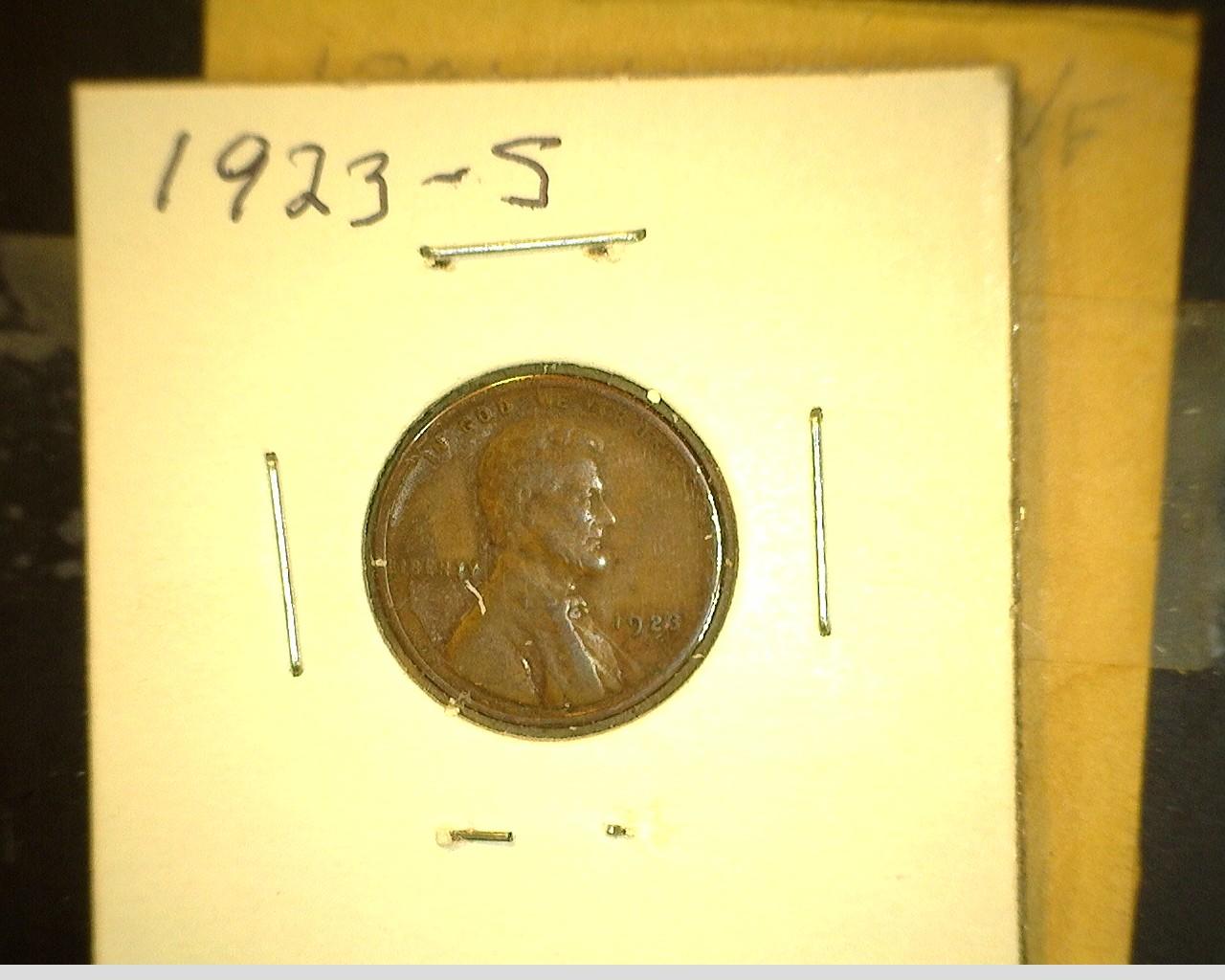 1909 P VDB Fine & 1923 S G Lincoln Cents.